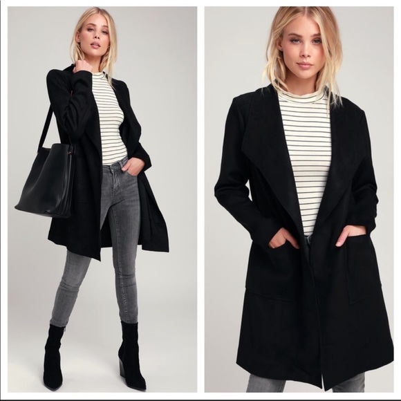 Lulus Jackets & Blazers - NWOT Lulu’s Great Adventure Black Suede Jacket